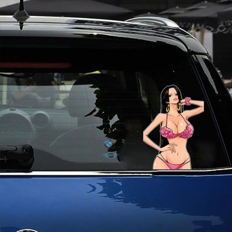 海賊王卡通動漫二次元電動車機車車門遮擋劃痕防水裝飾貼紙