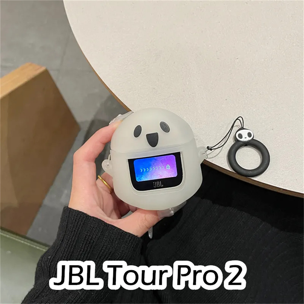 【高品質】適用於 Jbl Tour Pro 2 保護套有趣的卡通軟矽膠耳機保護套保護套