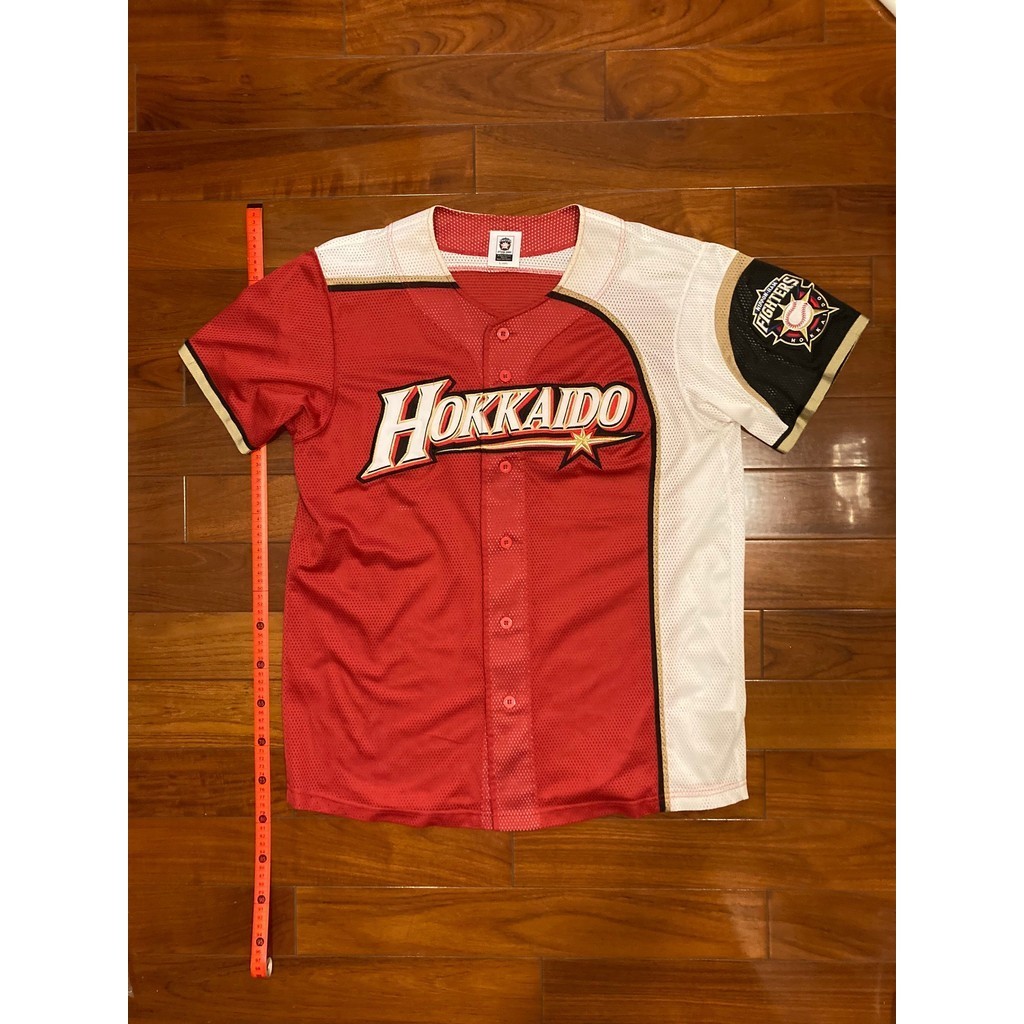 火腿鬥士 紅色 刺繡 應援球衣(罩衫 職棒 日職 日本 NPB 北海道 棒球 壘球 棒壘)14FL
