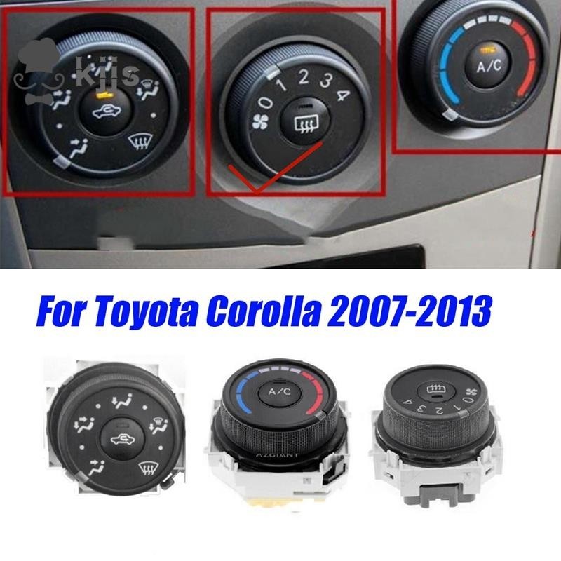 1 套/3 件空調 A/C 加熱控制開關適用於豐田卡羅拉 2007-2013 空氣方向風速旋鈕