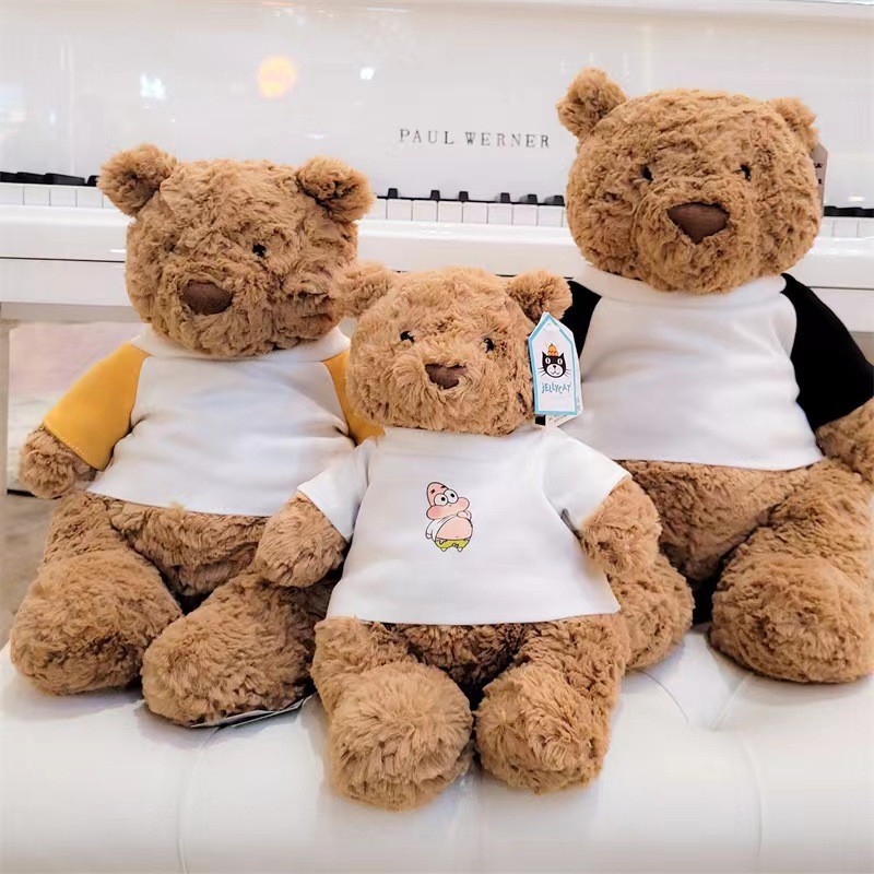 巴塞羅熊衣服泰迪熊T恤小褲頭泰迪熊衣服毛絨玩具換裝