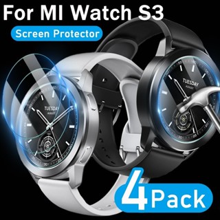 XIAOMI 4-1 片鋼化玻璃適用於小米手錶 S3 防刮屏幕保護膜智能手錶配件適用於小米手錶 S3 保護膜