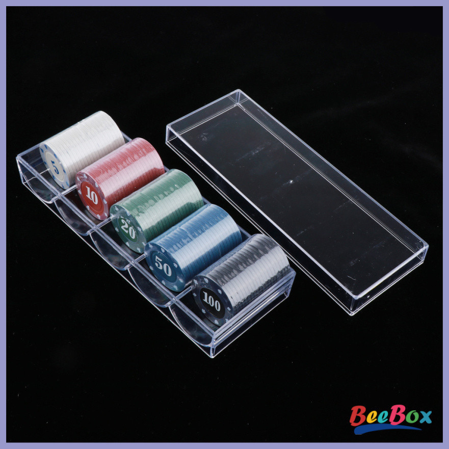 Beebox 100x 賭場撲克籌碼代幣賭場趣味家居禮品遊戲 3.9 厘米 1LMN 型