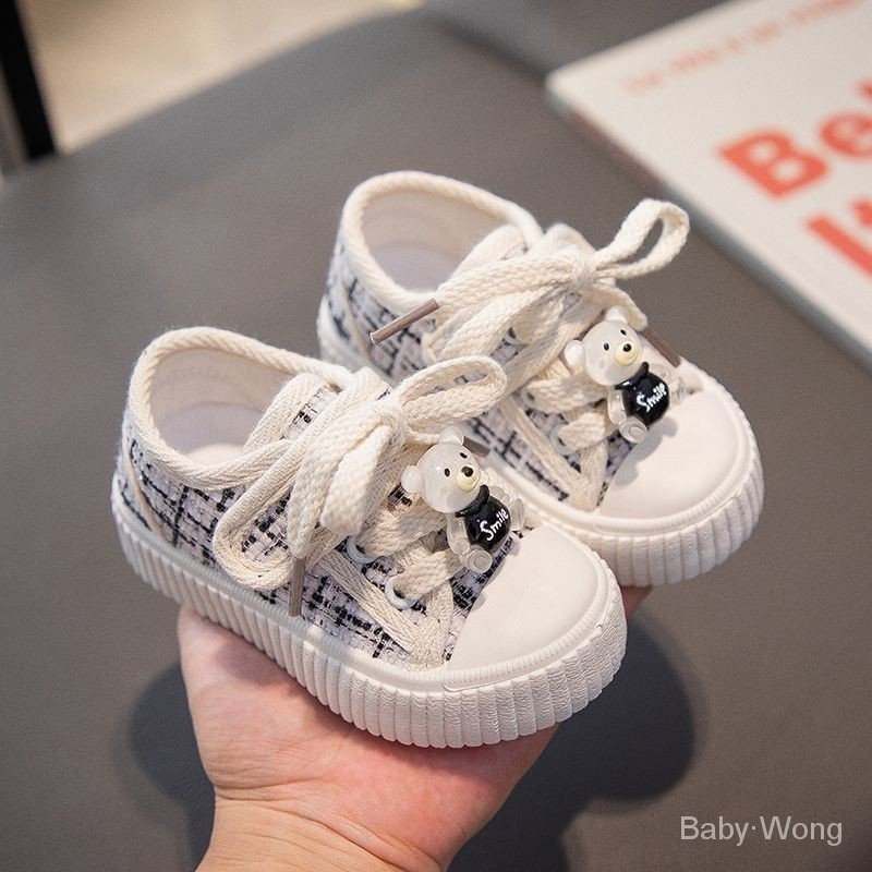 【現貨】Baby·Wong秋季新款兒童帆布鞋女孩透氣布鞋兒童寶寶學步鞋幼兒園室內鞋