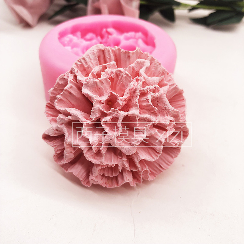 現貨【母親節模具】康乃馨 花朵模具 3D立體 巧克力 烘焙工具 森系 水晶滴膠皁模 香薰石膏模