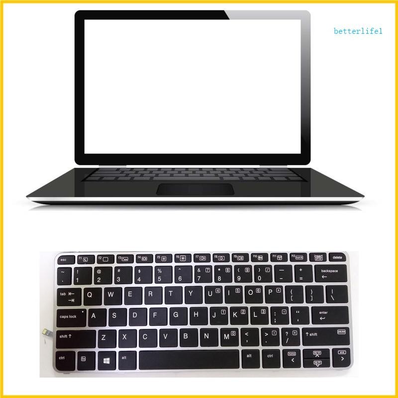 Btm 美式鍵盤英文小鍵盤適用於 HP EliteBook 820 G3 820 G4 725 銀框 820G3
