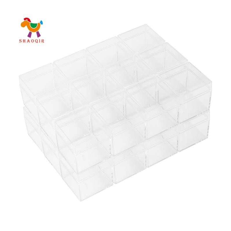 24 件方形透明塑料包裝盒糖果盒首飾盒派對禮物生日禮盒