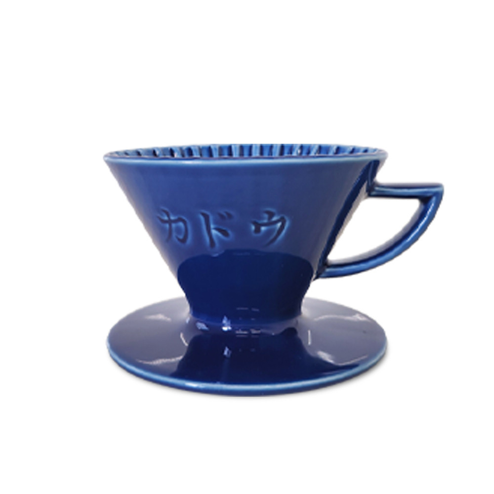 【KADOU珈堂】星芒濾杯「極」波佐見燒 M1 錐形陶瓷濾杯 紺青藍 日本製 手沖咖啡濾杯 陶瓷