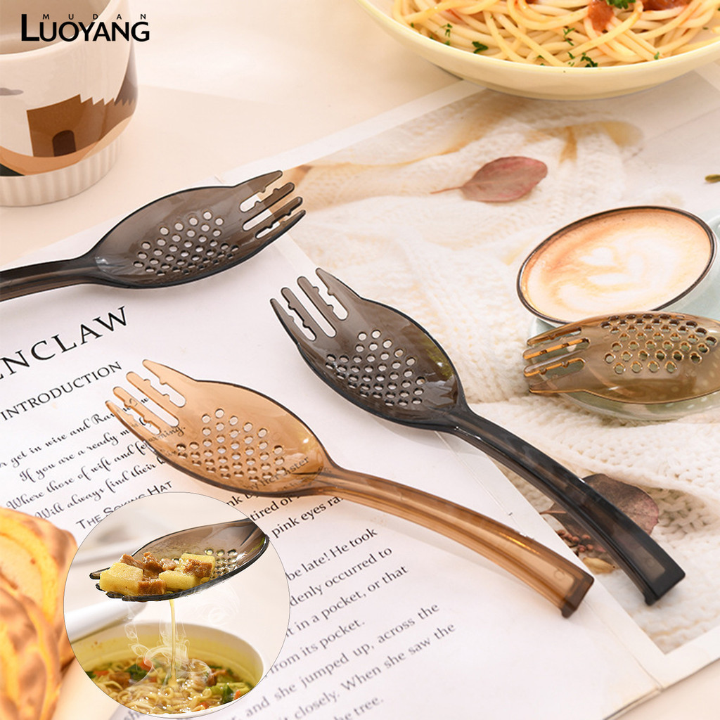 洛陽牡丹 塑膠食品級叉勺餐具家用飯勺湯勺套裝瀝水瀝湯泡麵叉吃罐頭叉子勺