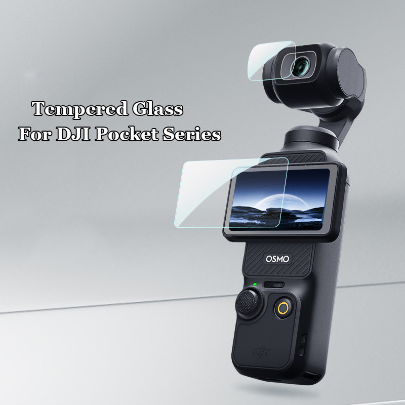 適用於 DJI OSMO Pocket3 Pocket 3 2 1 Pocket2 相機鏡頭防刮鋼化玻璃 9H 2.5D