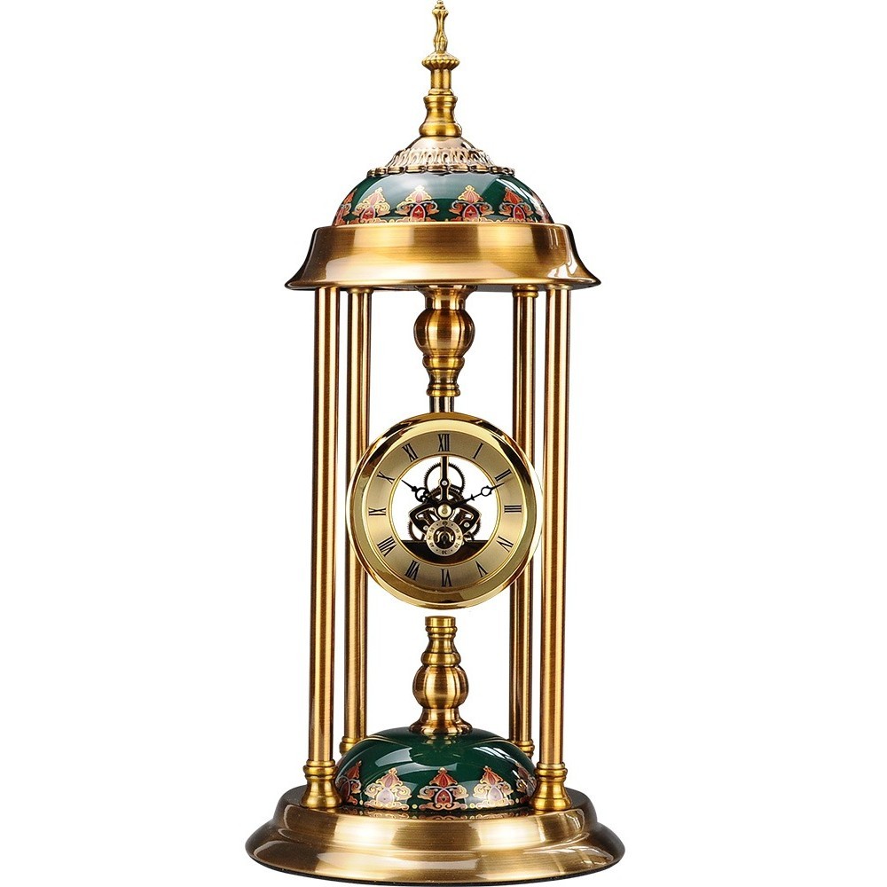 歐式輕奢華臺式鐘錶座鐘擺件坐鐘擺設創意客廳檯鐘桌面時鐘裝飾品