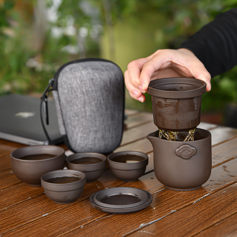 茶具組 茶壺 茶杯 露營 旅行茶具 紫砂泡茶壺 泡茶神器 禮品