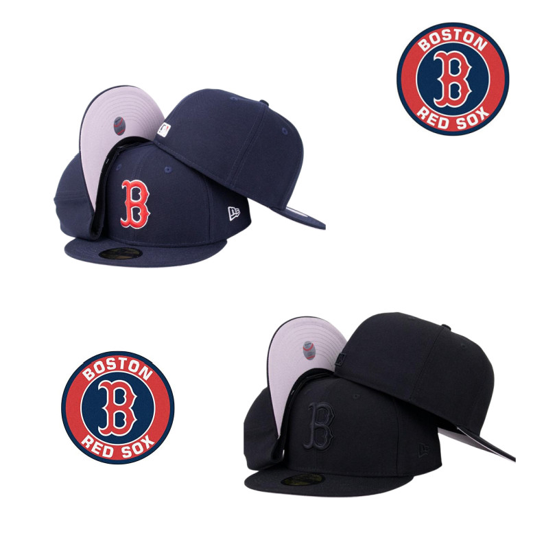 Mlb 波士頓紅襪隊帽男士刺繡棒球帽街頭嘻哈鴨舌帽 AA 高品質不可調節平頂帽