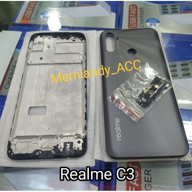 Cessing kesing hausing 全套液晶邊框 Realme C3 Backdor 和 Middle Bon