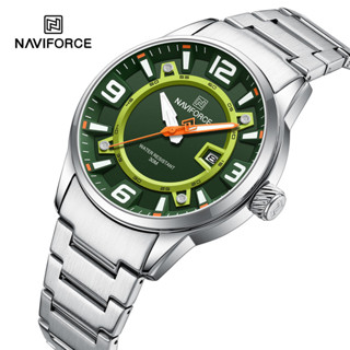 Naviforce 8044 男士頂級品牌豪華防水手錶不銹鋼運動軍事軍隊商務石英鐘