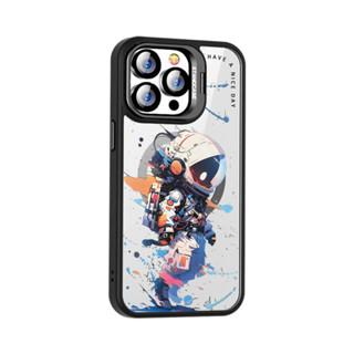 航天員鏡頭支架款iPhone11手機殼 蘋果12 13 14 15 Pro Max磁吸無線充13 14 Pro防摔保護殼