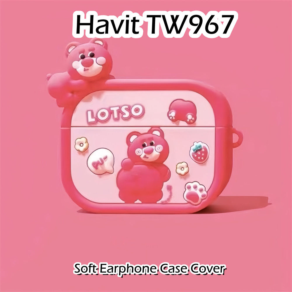 [快速發貨] 適用於 Havit TW967 保護套動漫卡通造型軟矽膠耳機保護套保護套 NO.2