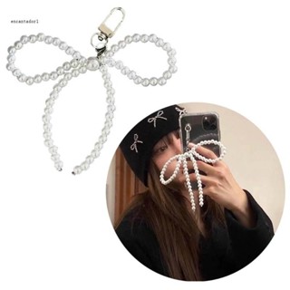 ✿ 韓國蝴蝶結珍珠珠手機鏈女包吊飾相機手提包