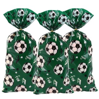 50 件裝足球派對主題包裝袋 DIY 足球運動生日巧克力餅乾袋