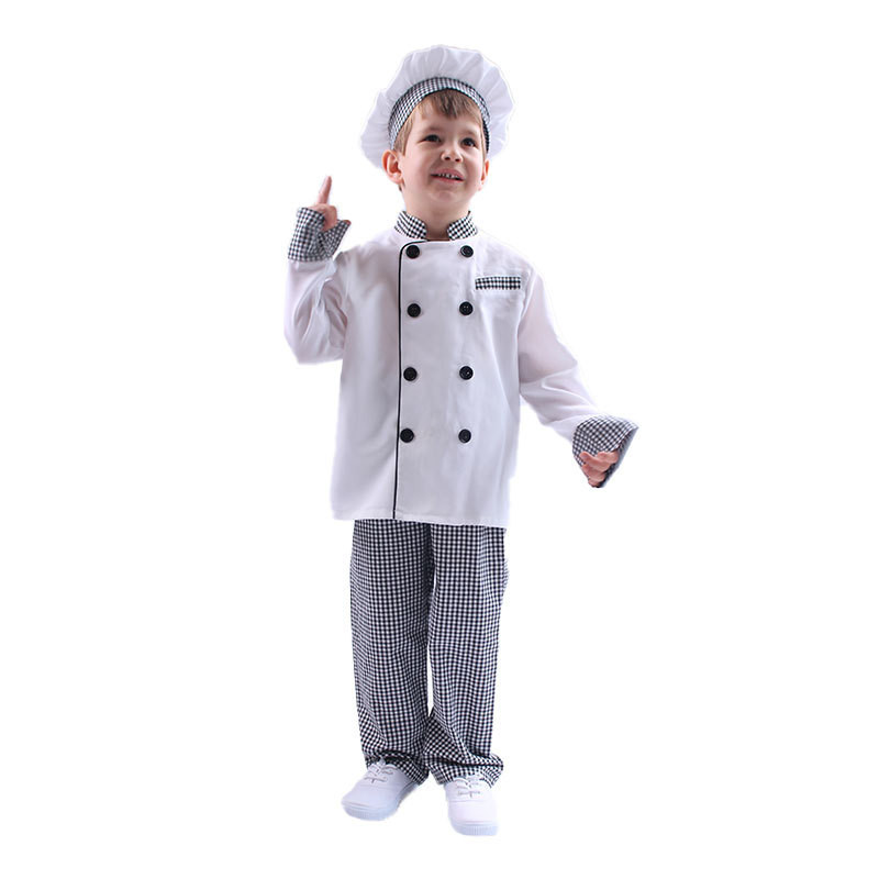 兒童廚師服造型服裝男2019兒童萬聖節 cosplay舞臺表扮表演服裝