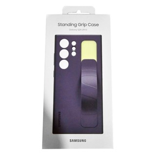Samsung Galaxy S24 Ultra 立架式矽膠保護殼 (附指環帶) 深紫色 EF-GS928(平行進口)