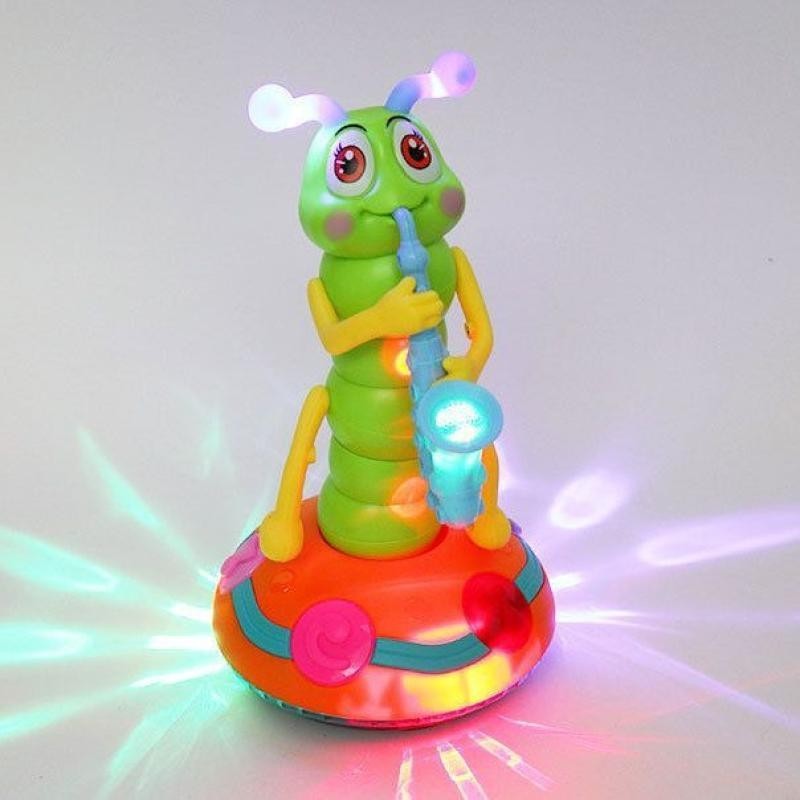 3c認證 兒童電動玩具扭扭蟲薩克斯唱跳燈光音樂益智男女孩玩具20240329