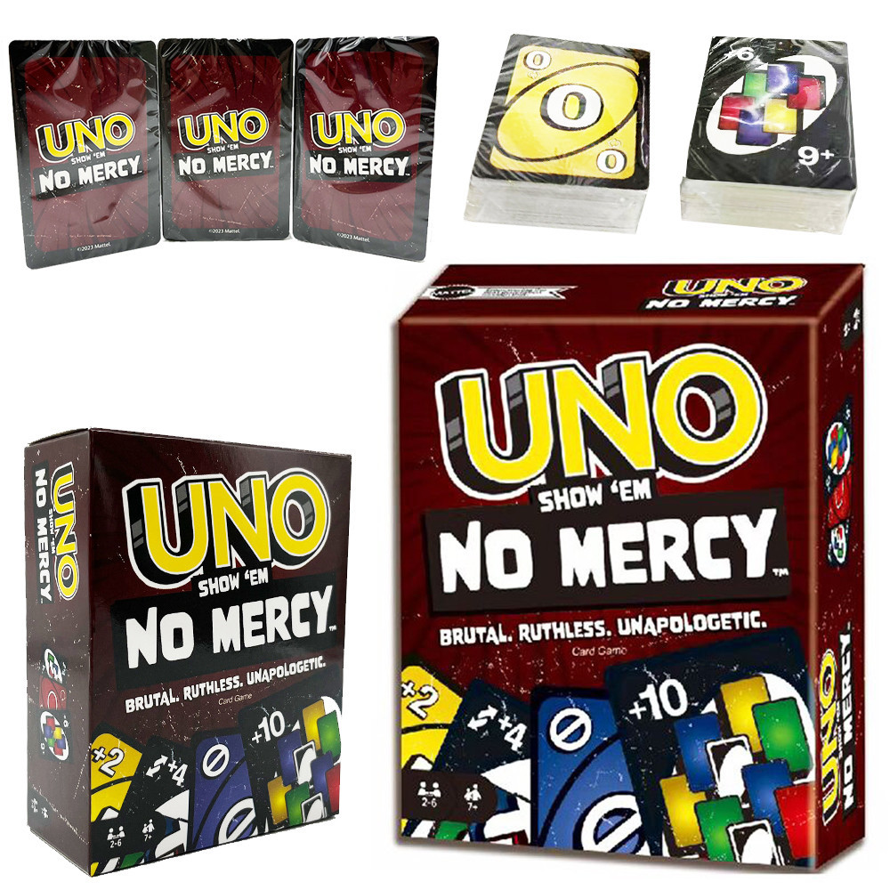Uno NO MERCY 配對紙牌遊戲 Minecraft 龍珠 Z 多人家庭聚會桌遊搞笑朋友娛樂撲克