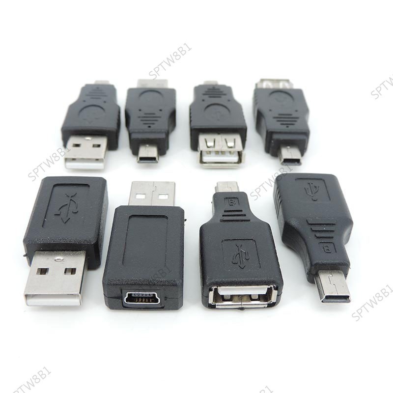 Usb 2.0 A 型公母到 usb B 迷你 5 針 5p 公母到 mirco 母連接器轉換器 TW8B1