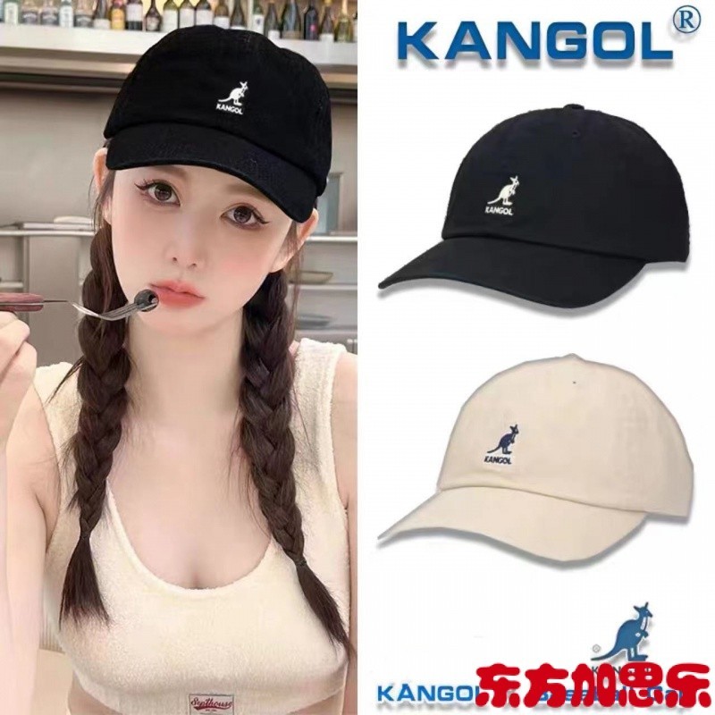 Kangol正版棒球帽子袋鼠ins潮牌男女同款休閒可調整鴨舌帽子