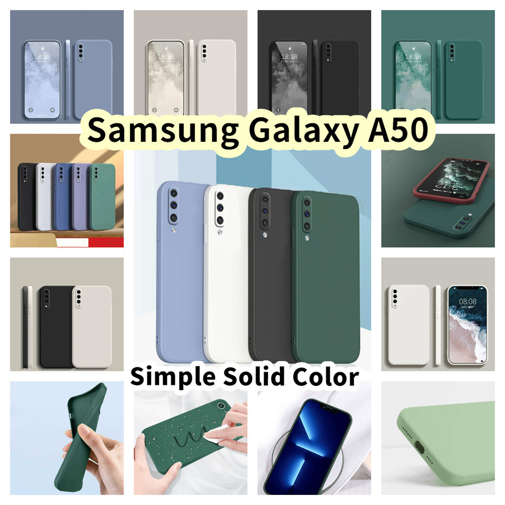 SAMSUNG 【Case Home】適用於三星 Galaxy A50 矽膠全保護殼防指紋彩色手機殼保護套