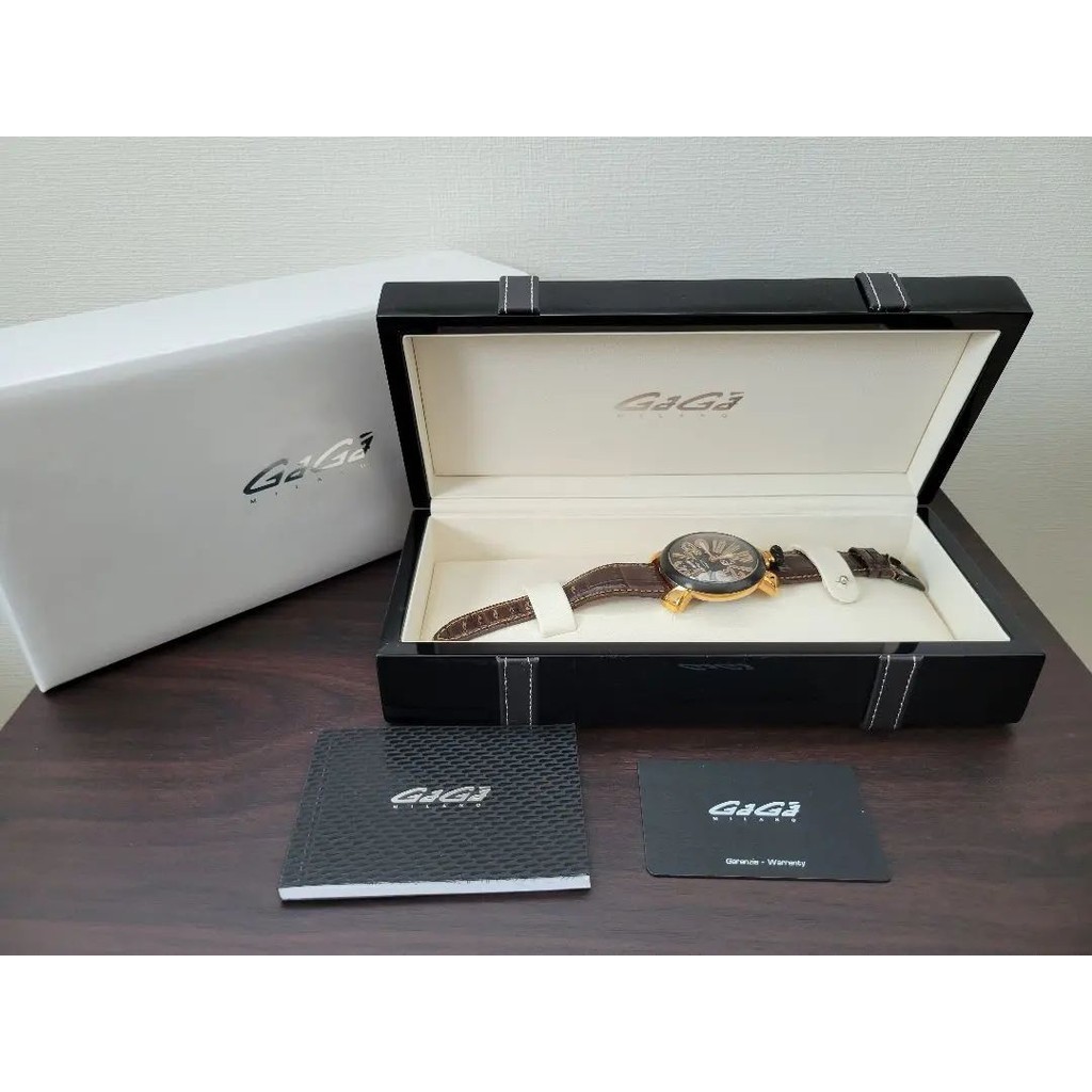 GaGa Milano 手錶 Manuale 粉色 48mm 金 碳 日本直送 二手