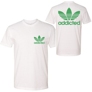 上癮的綠色雜草模仿中性 T 恤 420 大麻合法化大麻 F&B
