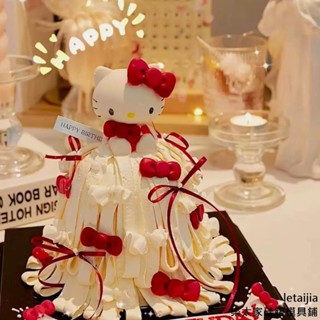 【快速出貨】卡通立體貓 可愛蝴蝶結小貓咪翻糖巧克力生日蛋糕烘焙矽膠模具