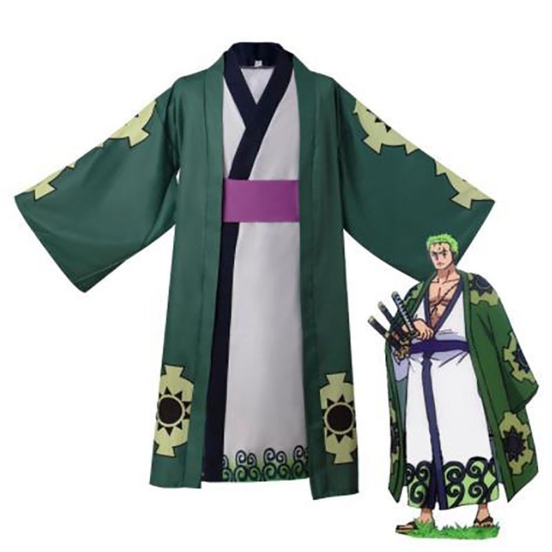 新品熱銷 海賊王和之國cos服索隆十郎浴袍日式和服和風cosplay酵色扮演服裝
