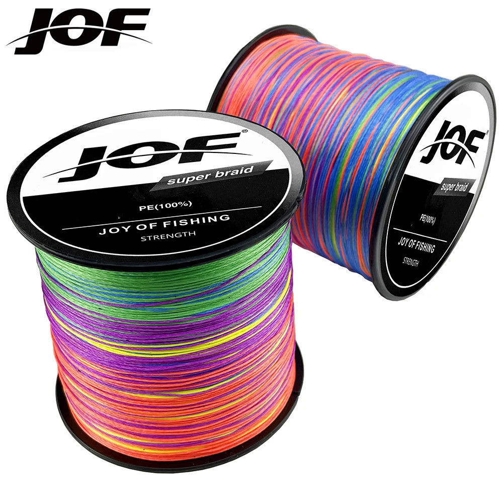 Jof 4 編織線 4X 100M 10 色全用於釣魚線最大阻力 80LB 複絲 PE 線用於鹹水海釣