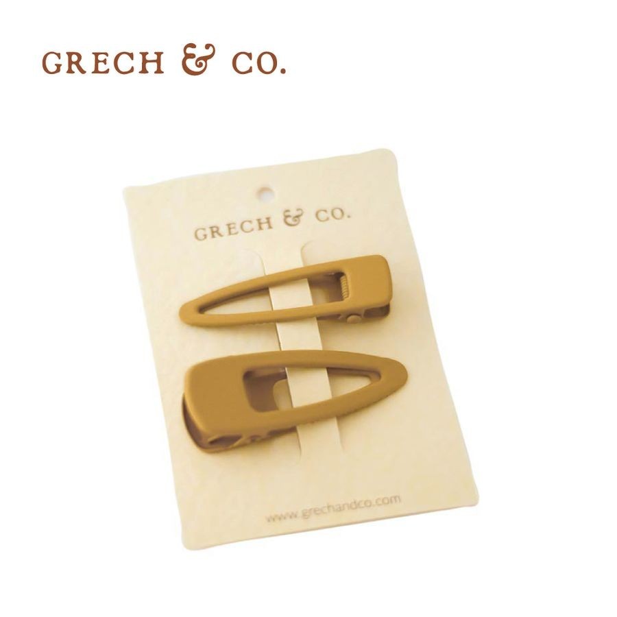 GRECH & CO.髮夾二入組/ 杏黃 eslite誠品