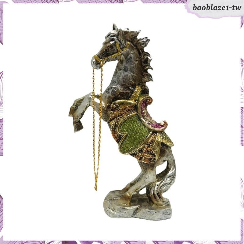 [BaoblazebcTW] 動物雕塑站立馬雕像擺件農舍樹脂雕像