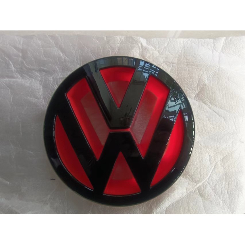 05-10款polo勁情改裝前中網車標後尾標改色VW標替換安裝亮黑款