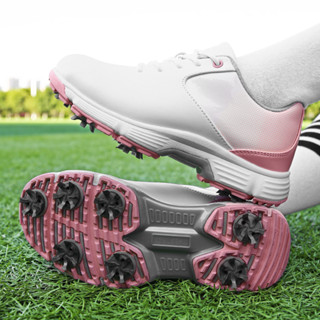 新款女式高爾夫鞋防水戶外女式釘鞋女童高爾夫鞋舒適