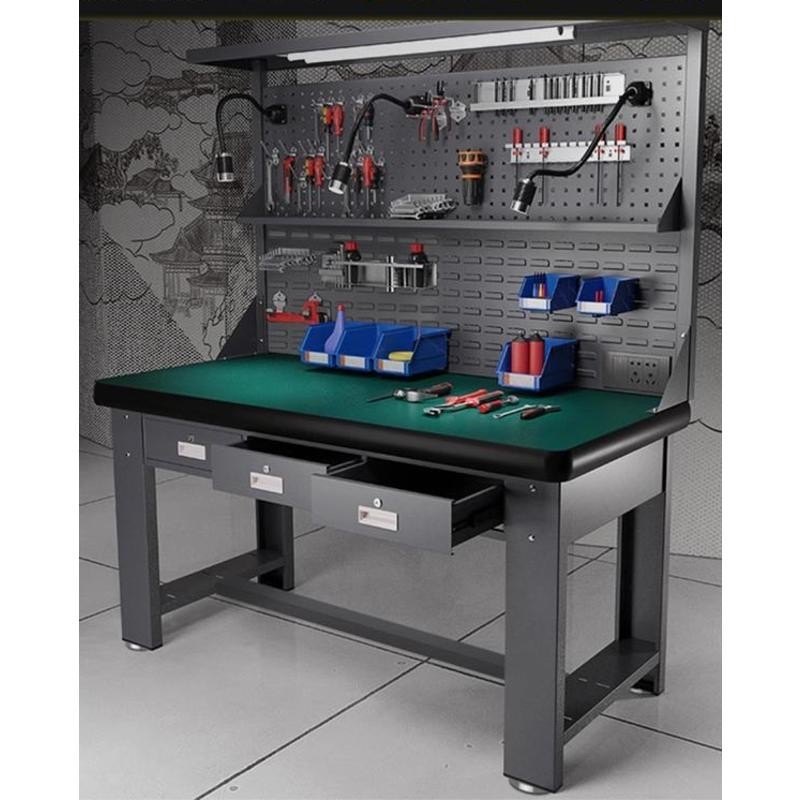 耐磨桌面阿特姆重型防靜電工作台不銹鋼鉗工台電工實驗模型車間操作檢驗桌