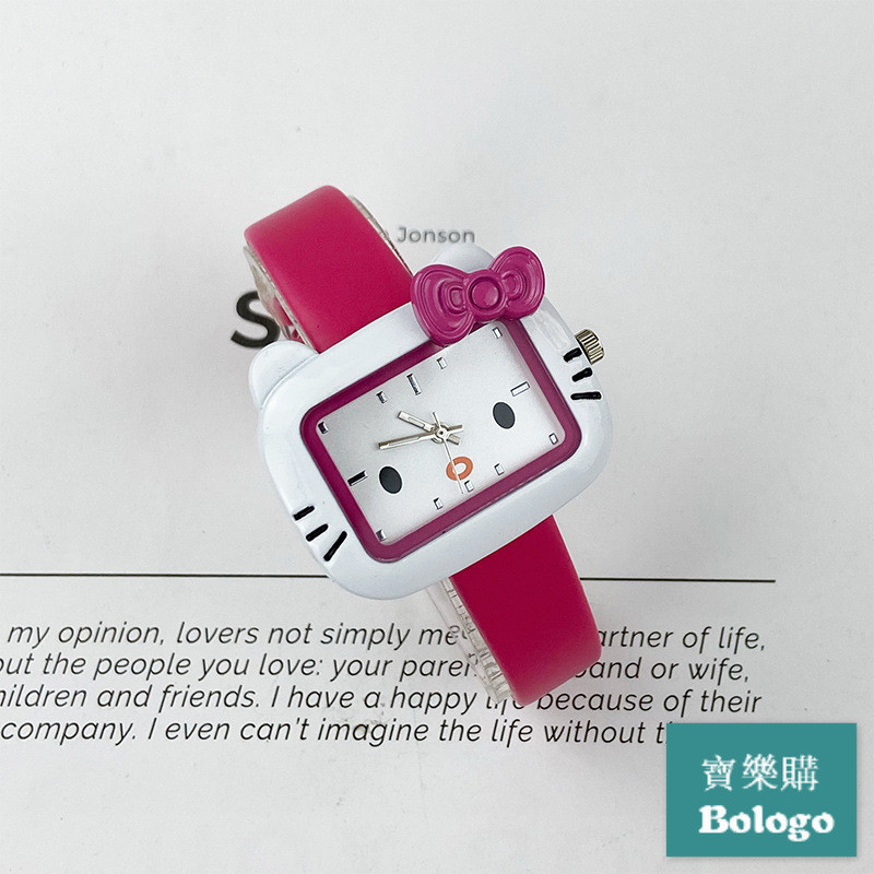 HelloKitty學生手錶韓版簡約氣質 凱蒂貓ing 風 女腕錶 卡通兒童電子手錶