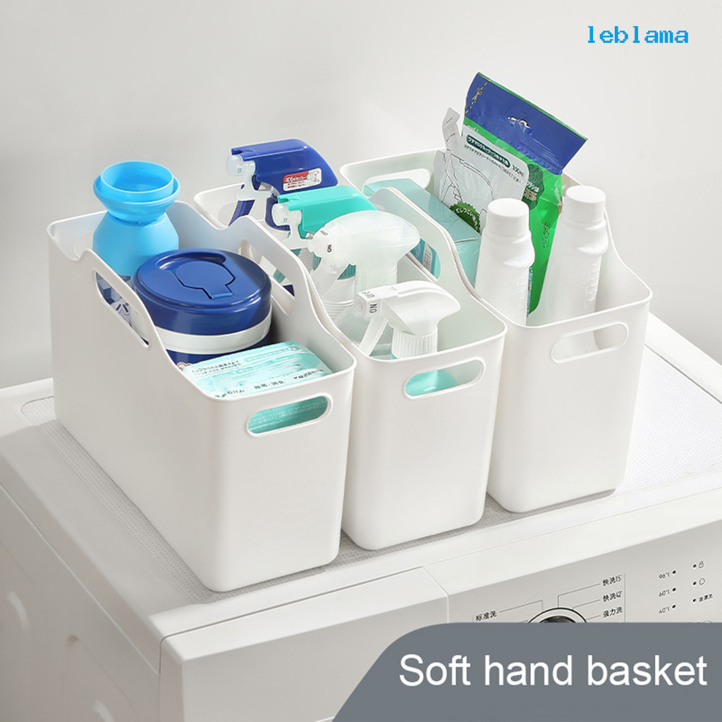 [LBA] 日式大號軟質手提籃 櫥櫃洗衣機旁收納籃長方形塑膠整理籃家用透