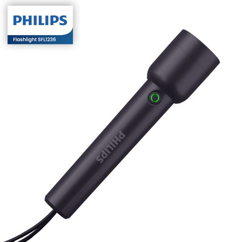 飛利浦手電筒帶 USB 充電 18650 電池 4 種照明模式強大的自衛露營手電筒