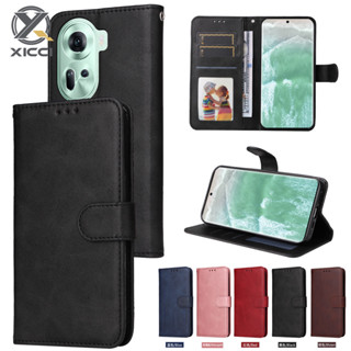 Xicci 適用於 OPPO Reno 11 5G/Reno 11Pro 5G 手機殼帶信用卡支架磁性錢包翻蓋皮套