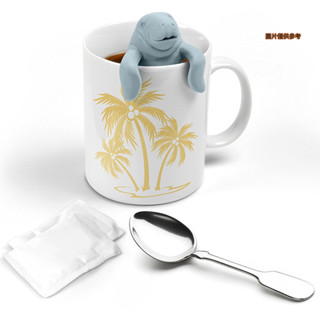 [藍家家居]海牛泡茶器創意矽膠海豚茶包濾茶葉過濾網海獅造型沖茶隔漏濾茶具
