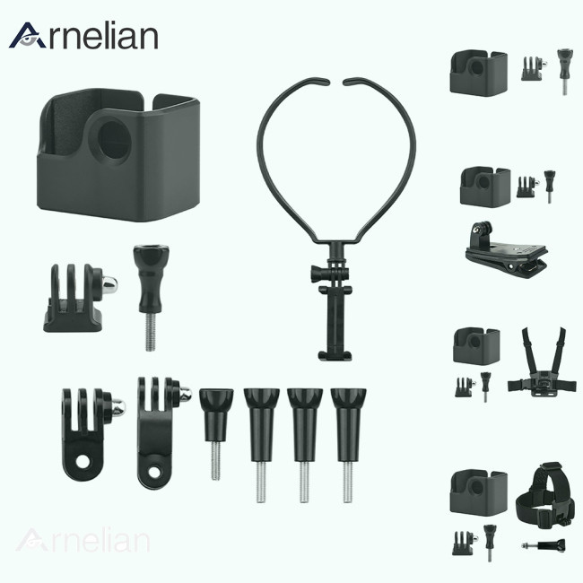 Arnelian ABS 相機三腳架轉換適配器相機三腳架安裝框架兼容 OSMO Pocket 3 相機