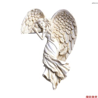 門框天使之翼雕塑直角在角落樹脂牆雕工藝品家居裝飾派對紀念致敬紀念葬禮