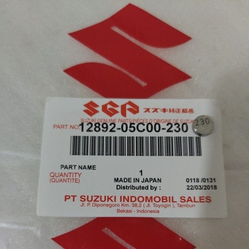 Shim sim 閥門尺寸 230 Suzuki Satria FU 150 原裝日本原裝 RPMSEMARANG