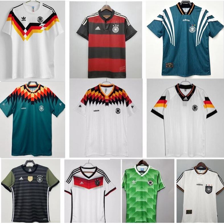 2014 德國復古足球球衣 1990 1992 1994 德國主場客場復古襯衫經典德國