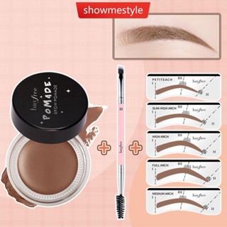 Sms 3 色染眉膏持久防水防汗不暈染眉膏 Pomade Brow Kit 眉毛化妝品 I2W7